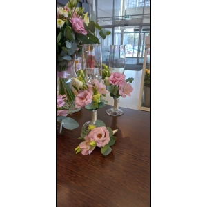 Pulmakaunistus bokaalid 2tk lilled+lõikeroheline+dekoratsioon