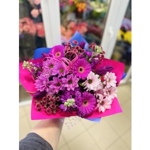Lilla või punast tooni kimp (suur 35cm)
