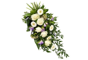 Matusepärg vahtplastist alusel diam.40cm kollaste lilledega