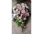 Matuse kimp aluse peal suur roosa valge 75cm