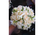 Pruudikimp valged roosid+lillad lilled, diam.27cm